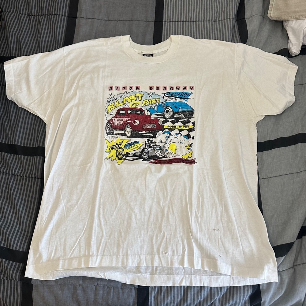 Vintage Alton Dragway Shirt Screen Stars Best 3XL